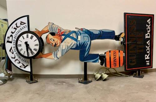 Rula Bula Outside Clock Sign