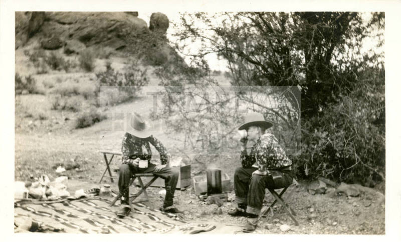 Bill Bassett and Don King at Campfire in Papago Park