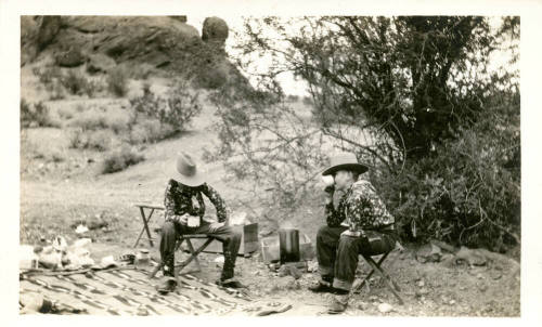 Bill Bassett and Don King at Campfire in Papago Park