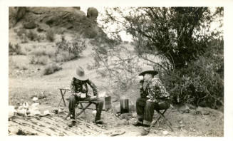 Bill Bassett and Don King at Campfire in Papago Park