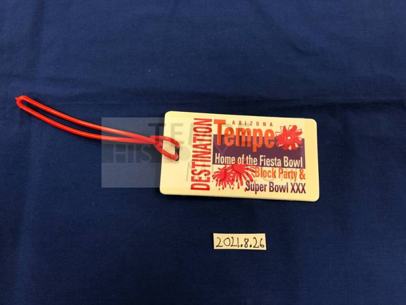"Tempe: Home of the Fiesta Bowl, Block Party and Super Bowl XXX" Luggage Tag