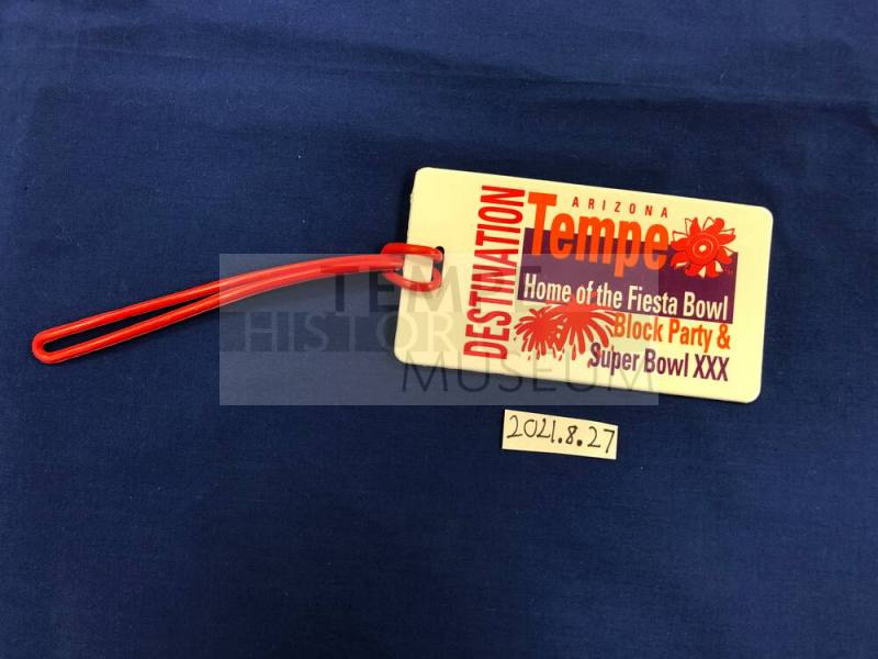 "Tempe: Home of the Fiesta Bowl, Block Party and Super Bowl XXX" Luggage Tag