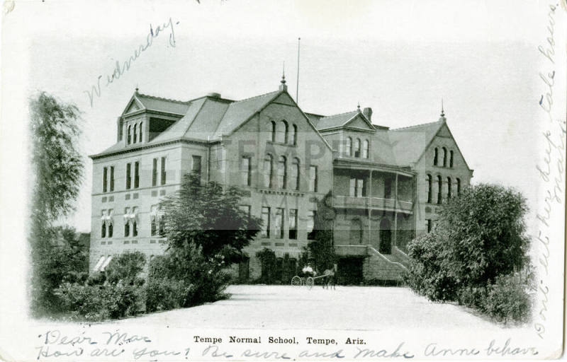 Postcard of Tempe Normal School, Tempe, Arizona.
