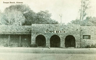 Postcard of Tempe Beach Bath House, Tempe, Arizona.