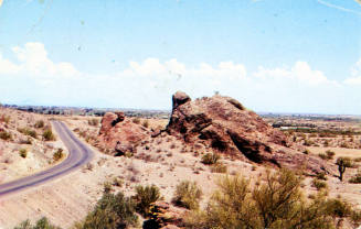 Postcard of Turtle Rock on McKellips Road, Tempe, Arizona.