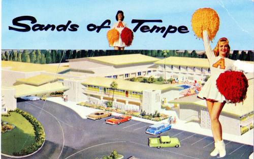 Postcard of Sands of Tempe Motor Hotel, Tempe, Arizona.