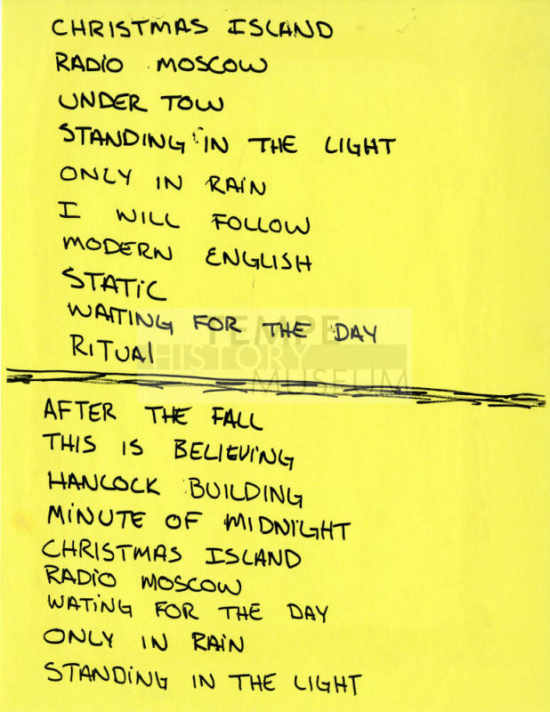The Psalms Set List
