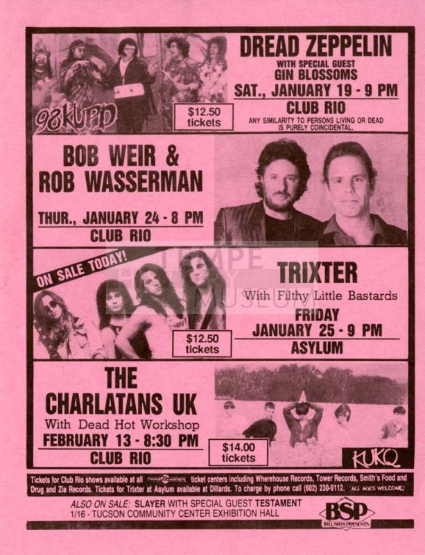KUPD and KUKQ sponsored  concert flyer