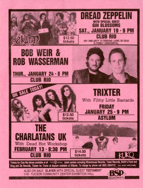 KUPD and KUKQ sponsored  concert flyer