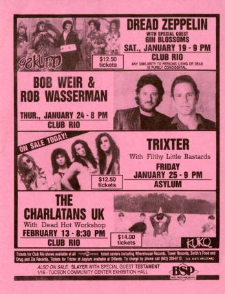 KUPD and KUKQ sponsored  concert flyer