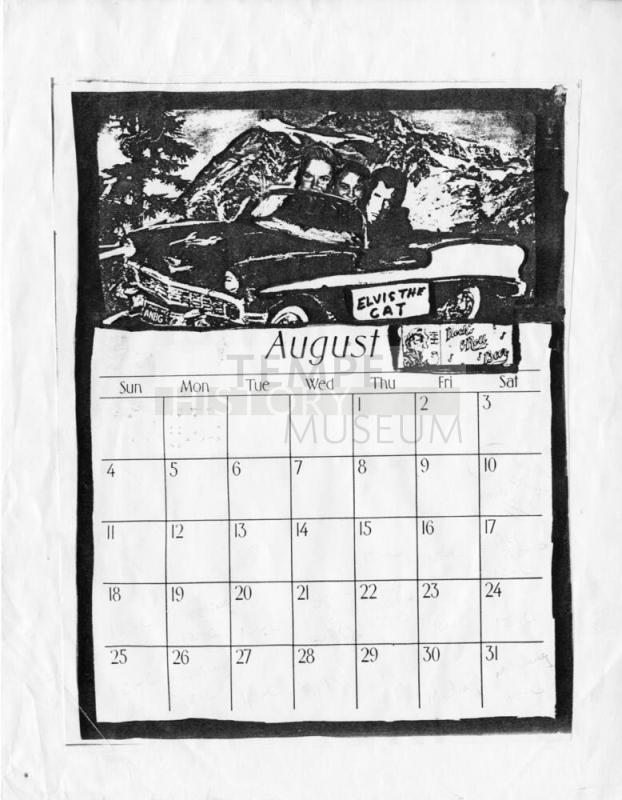 Elvis the Cat Calendar Page