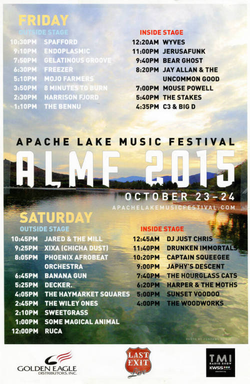 Apache Lake Music Festival 2015 Poster