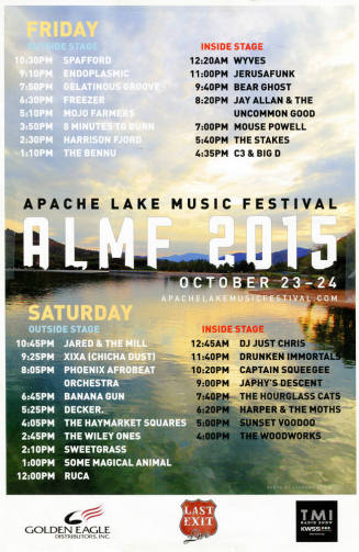 Apache Lake Music Festival 2015 Poster