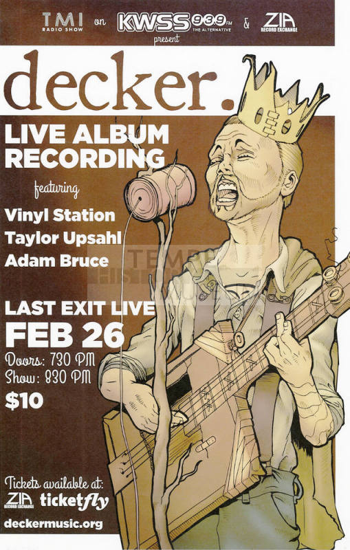 decker Live Album Recording Poster