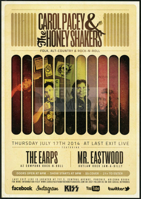 Carol Pacey & The Honeyshakers Poster