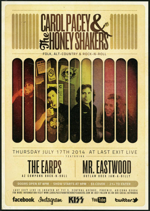 Carol Pacey & The Honeyshakers Poster
