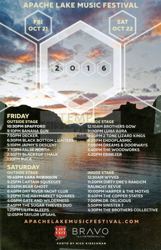 Apache Lake Music Festival 2016 Poster
