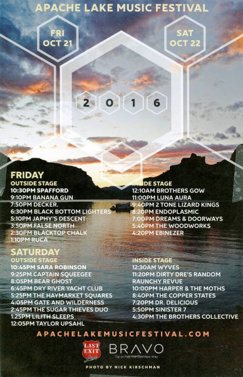 Apache Lake Music Festival 2016 Poster