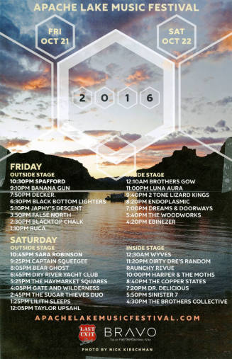 Apache Lake Music Festival 2016 Poster