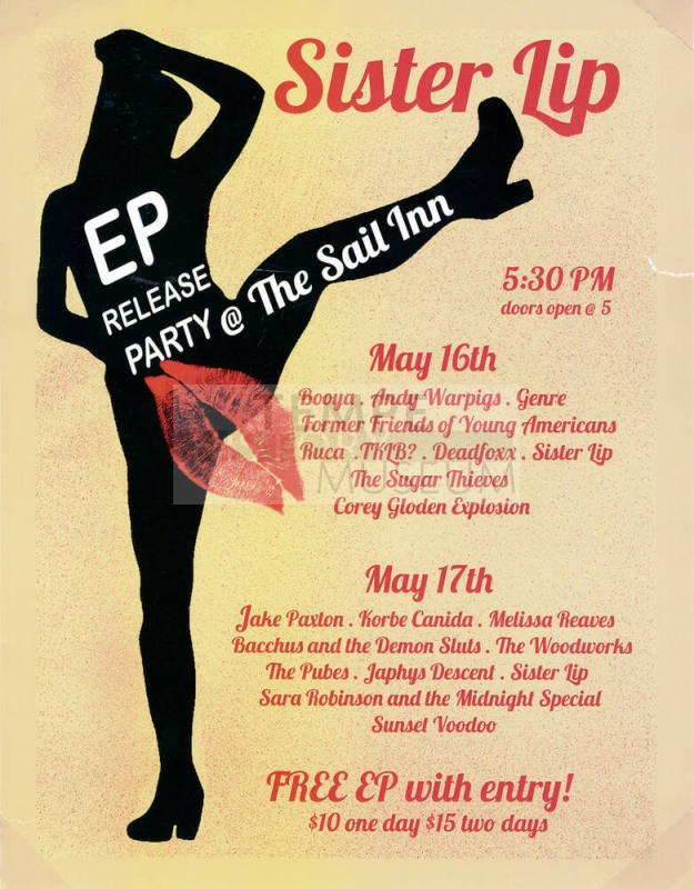 Sister Lip EP Release Party Poster
