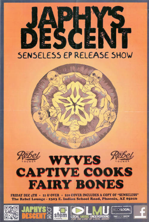 Japhy's Descent Senseless EP Release Show Poster