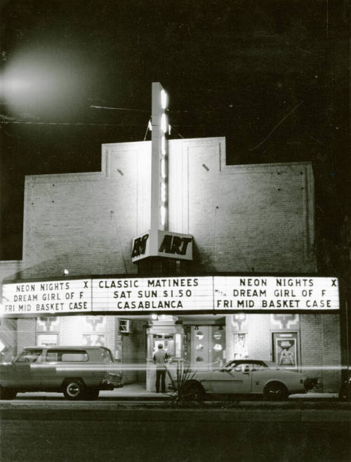 Valley Art Theater at Night