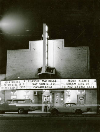 Valley Art Theater at Night
