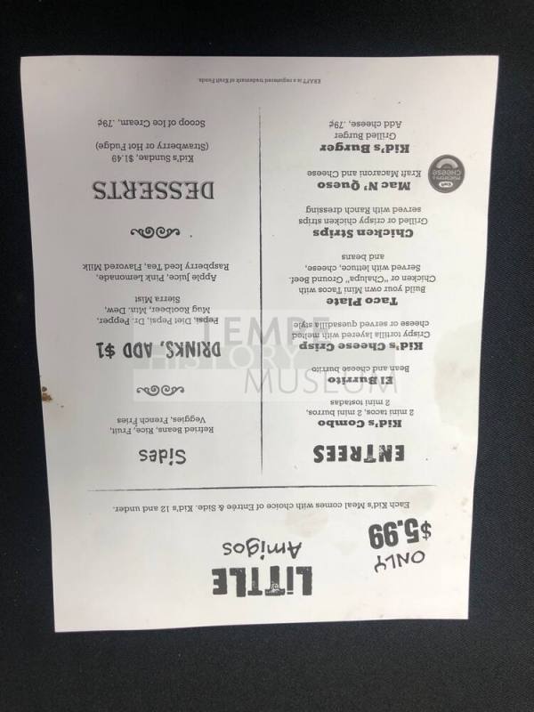 Macayo's Children's Menu