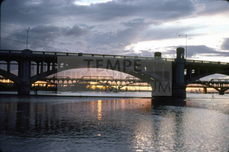 Mill Avenue Bridge over flooded Salt River