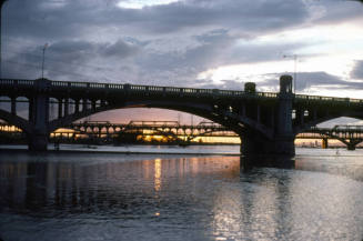 Mill Avenue Bridge over flooded Salt River