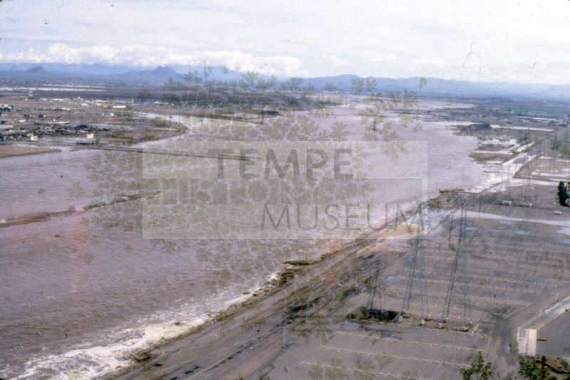 Salt River Flood from Tempe Butte