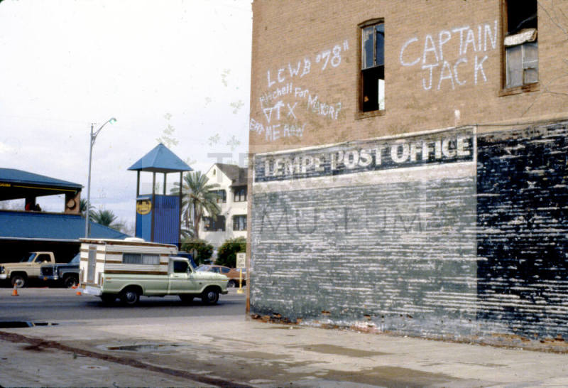 Post Office signage on Mill Avenue and Spaghetti Company