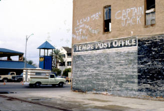 Post Office signage on Mill Avenue and Spaghetti Company