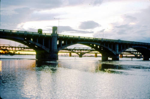 Mill Avenue Bridge and Salt River flood