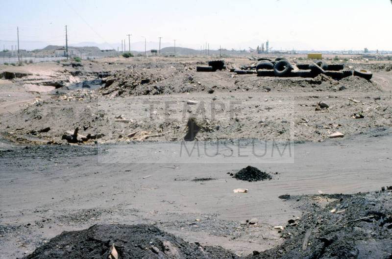 Trash and Old Tires in the Salt River bed
