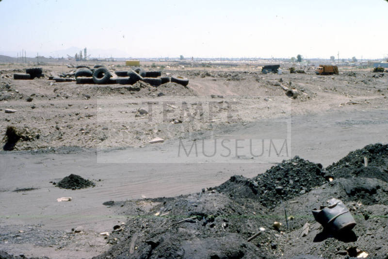 Trash and Old Tires in the Salt River bed