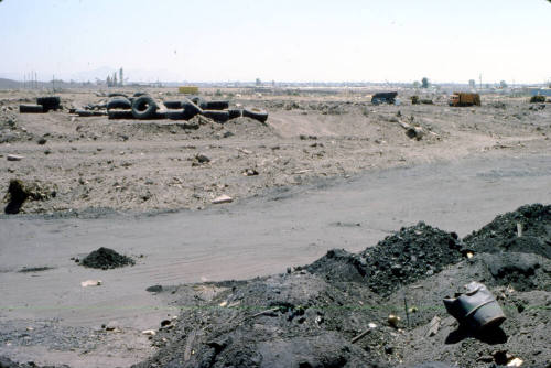 Trash and Old Tires in the Salt River bed