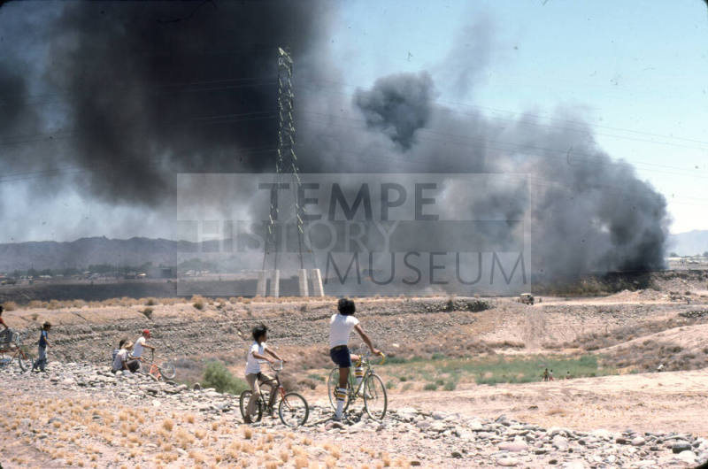 Fire in the Salt River bed
