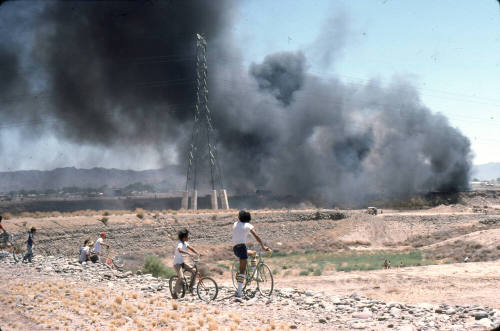 Fire in the Salt River bed