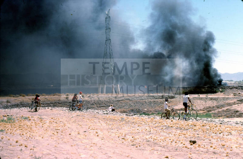 Fire in the Salt River bed