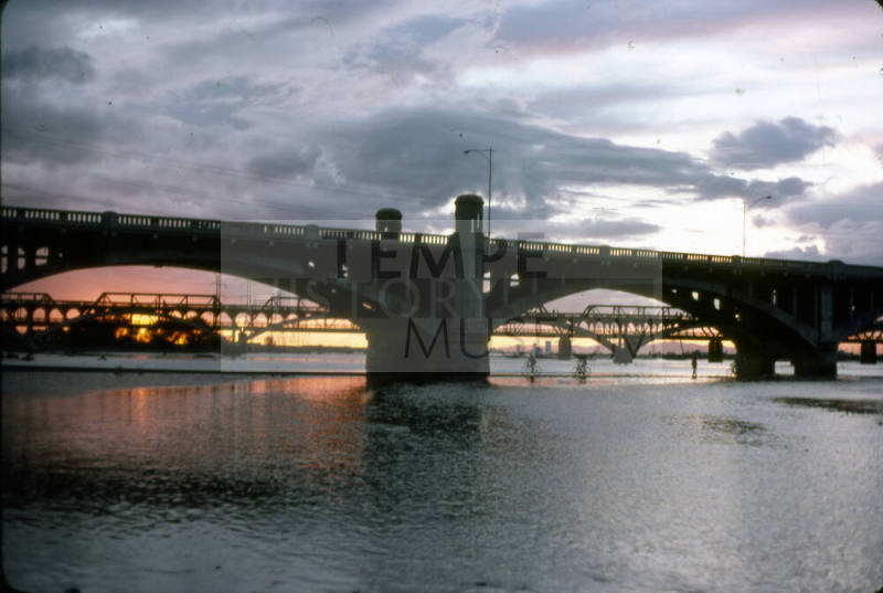 Mill Avenue Bridge and Salt River flood