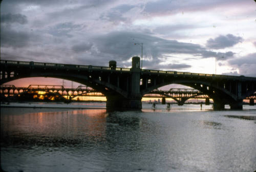 Mill Avenue Bridge and Salt River flood