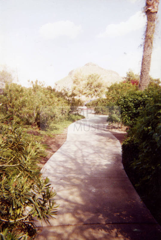 Hayden Butte and Sidewalk