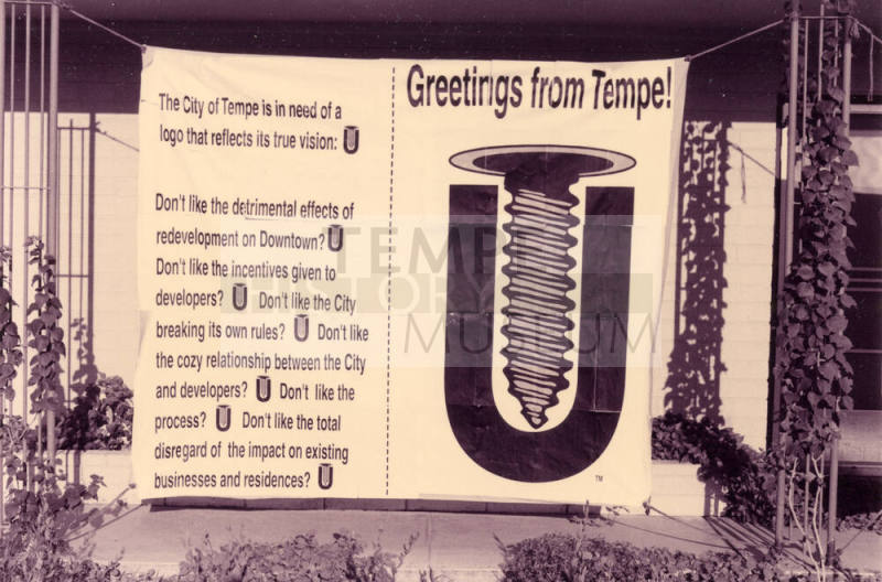 "Greetings from Tempe" Banner with Complaints