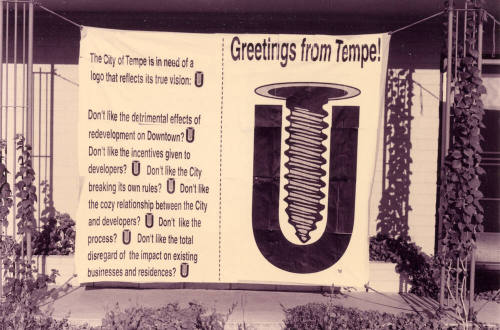 "Greetings from Tempe" Banner with Complaints
