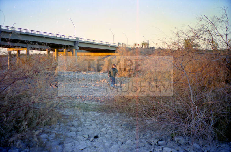 Priest Road Bridge and Man with Camera