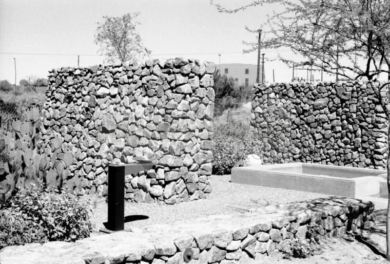 Concrete Art Work and Rock Walls