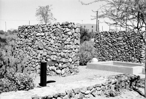 Concrete Art Work and Rock Walls