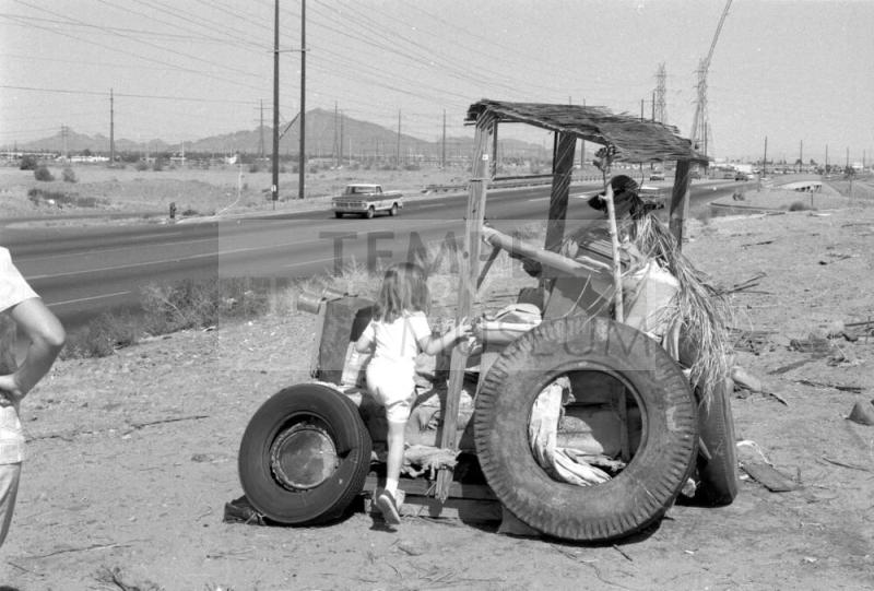 Junk Sculpture along McClintock Drive