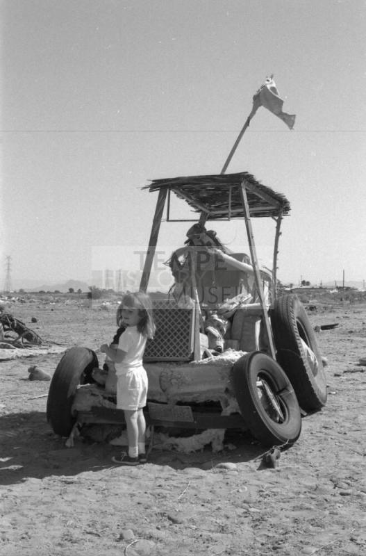 Junk Sculpture along McClintock Drive
